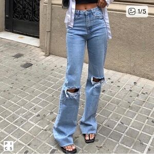 Adika High Rise Destress Jeans